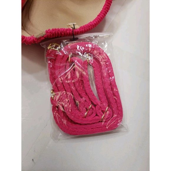 Shade & Shore Womens Bikini Top W/ Removable Strap Lightly Padded Hot Pink 34A - Picture 5 of 8